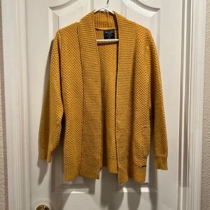 Abercrombie & Fitch Mustard Yellow Cardigain